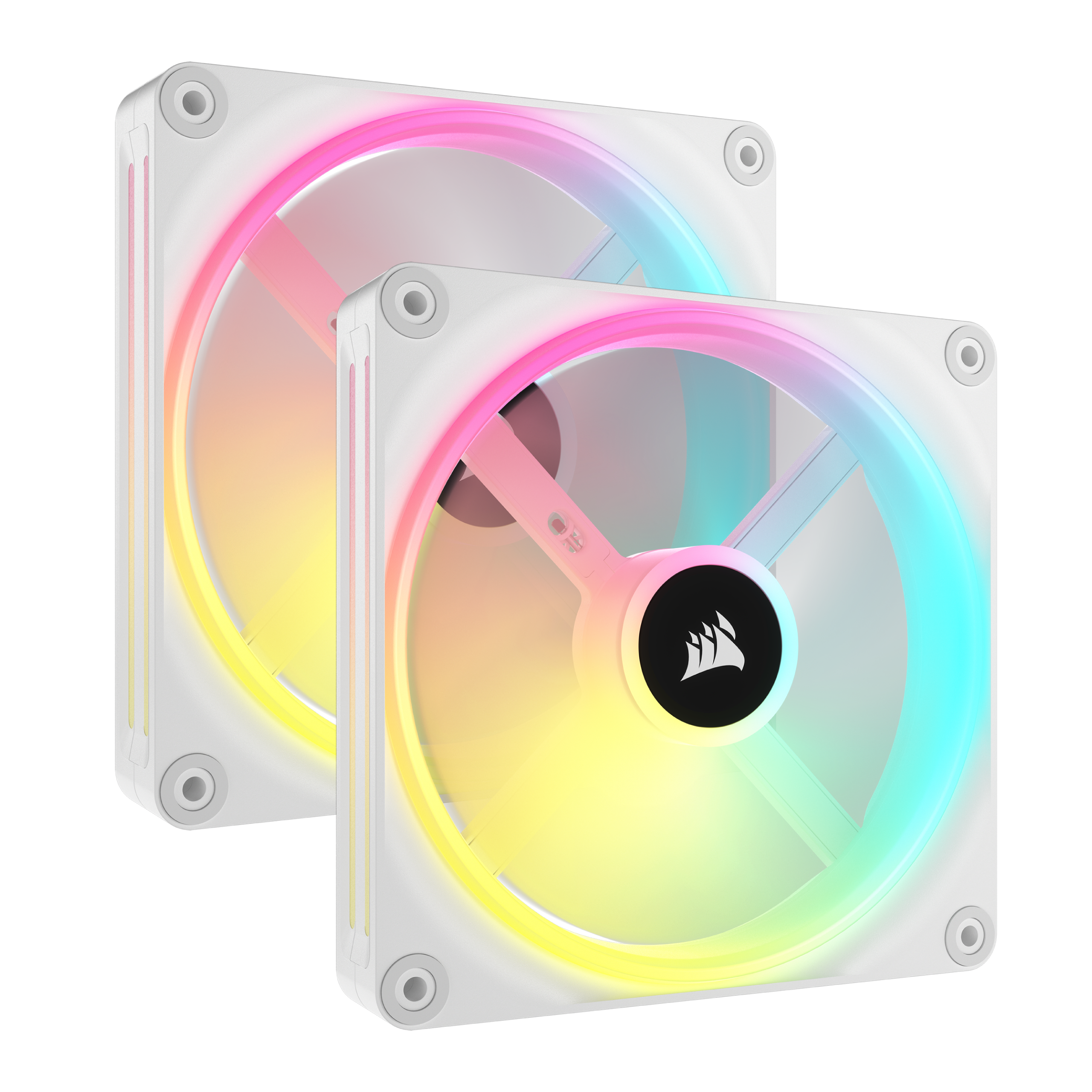 Corsair Icue Link Qx140 Rgb Starter Kit - White - Gehäuselüfter - 140mm - Weiß Mit Rgb Led - 37 Dba - Gehaeuseluefter