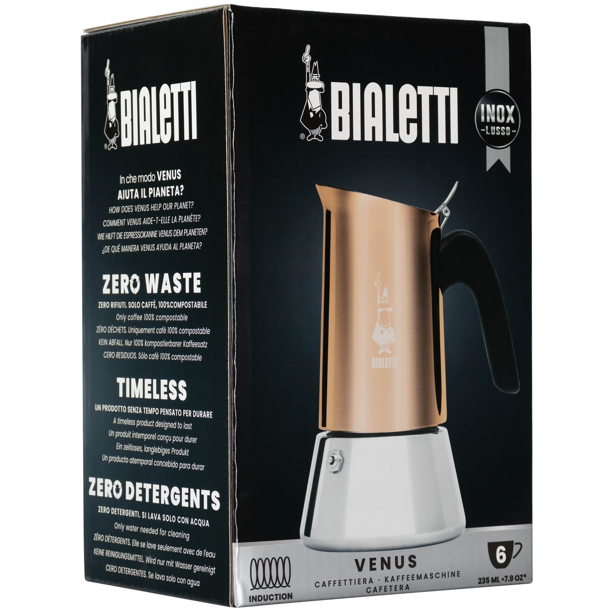 Bialetti New Venus 6 Cups - Kaffeezubereitung Gold 7285
