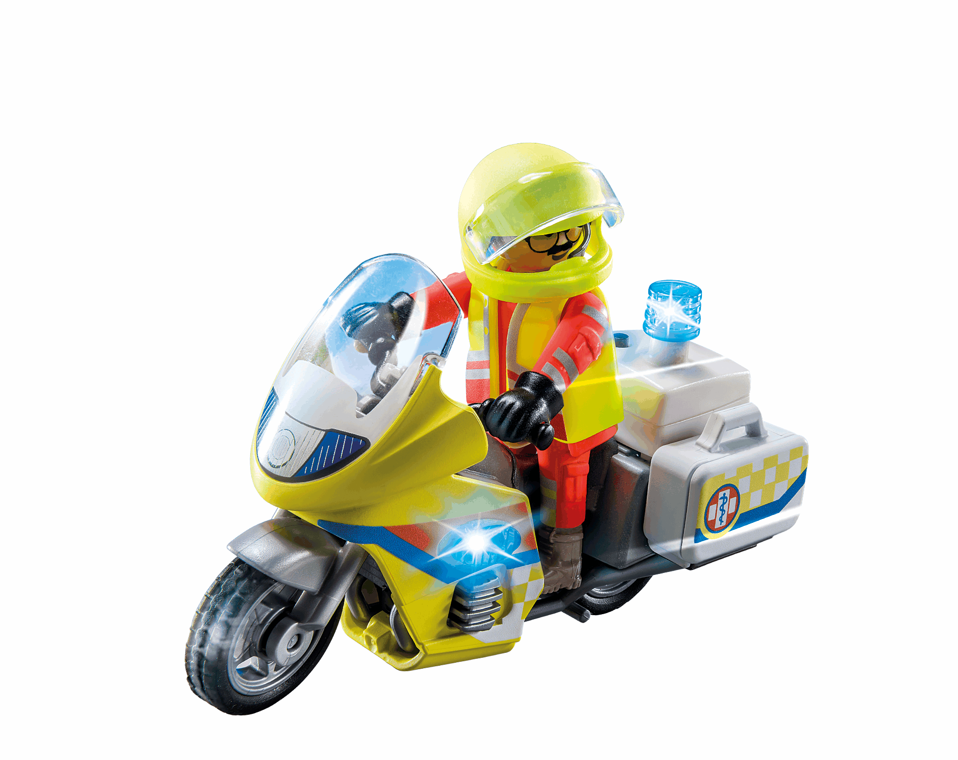 Playmobil Notarzt-motorrad Mit Blinklicht - Figuren