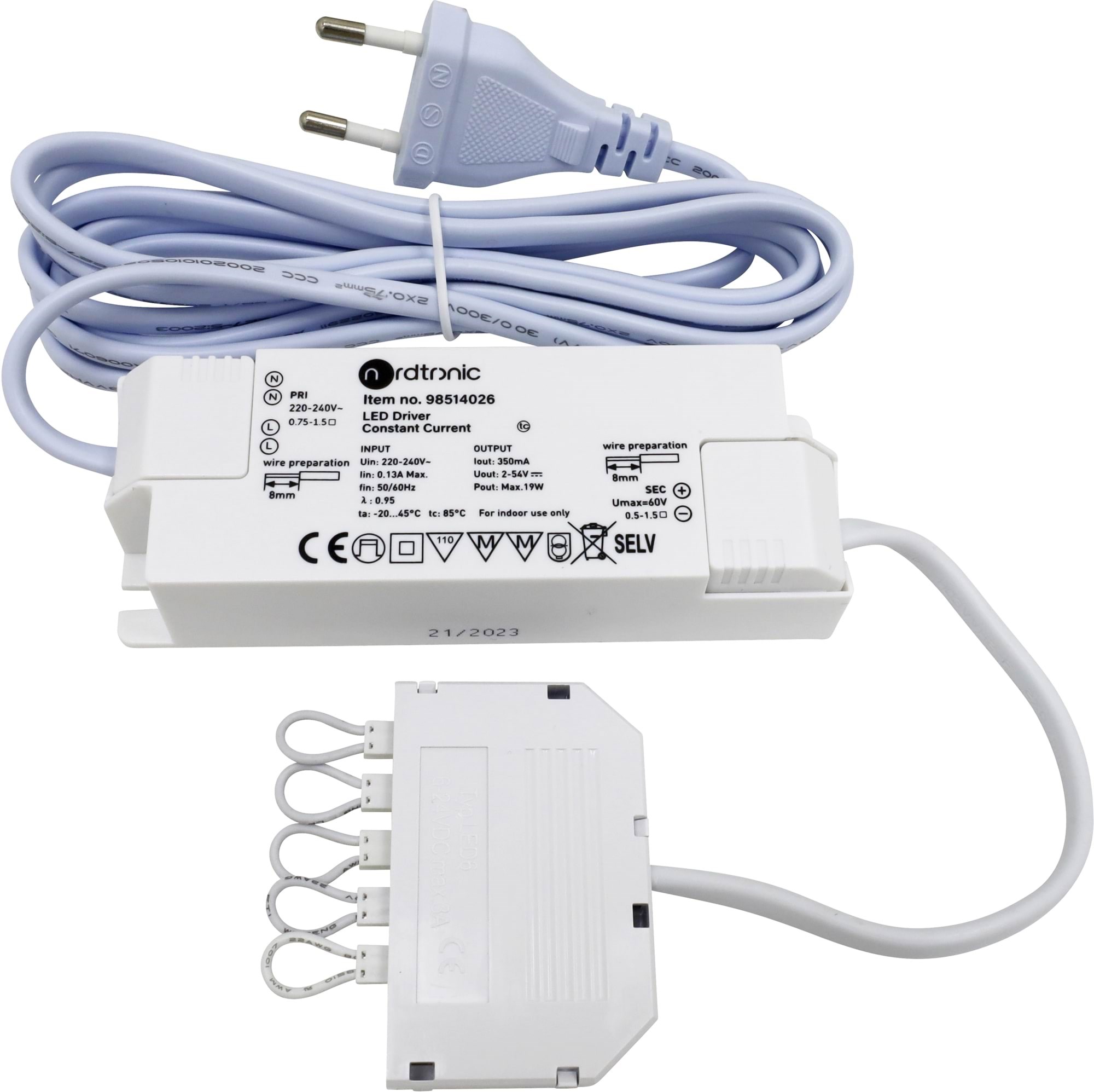 Nordtronic Led Driver Not Dimmable 1-19w 350ma - Treiber Spulen Transformatoren