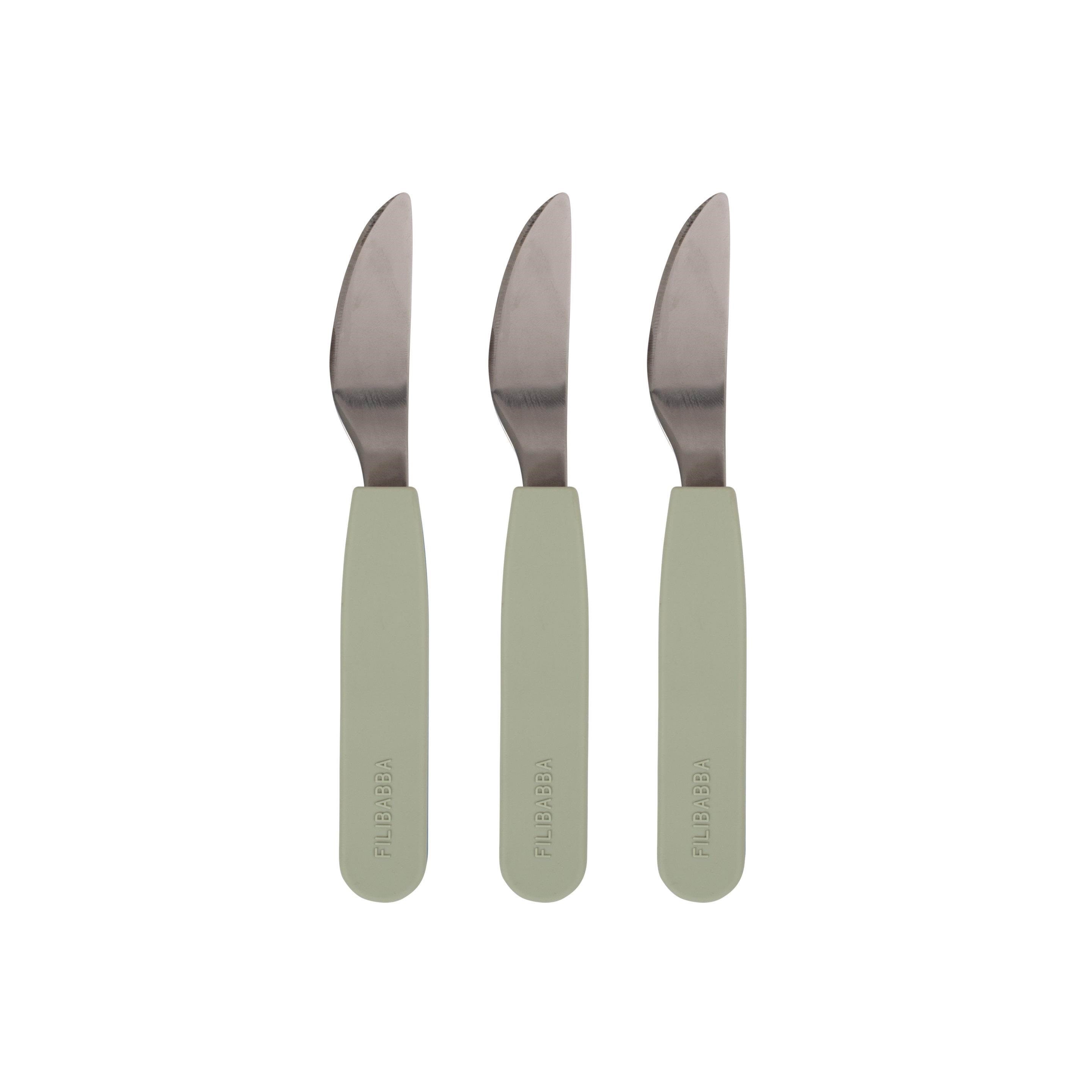 Filibabba Silicone Knife 3-pack- Green - Babypflege Fi-02261