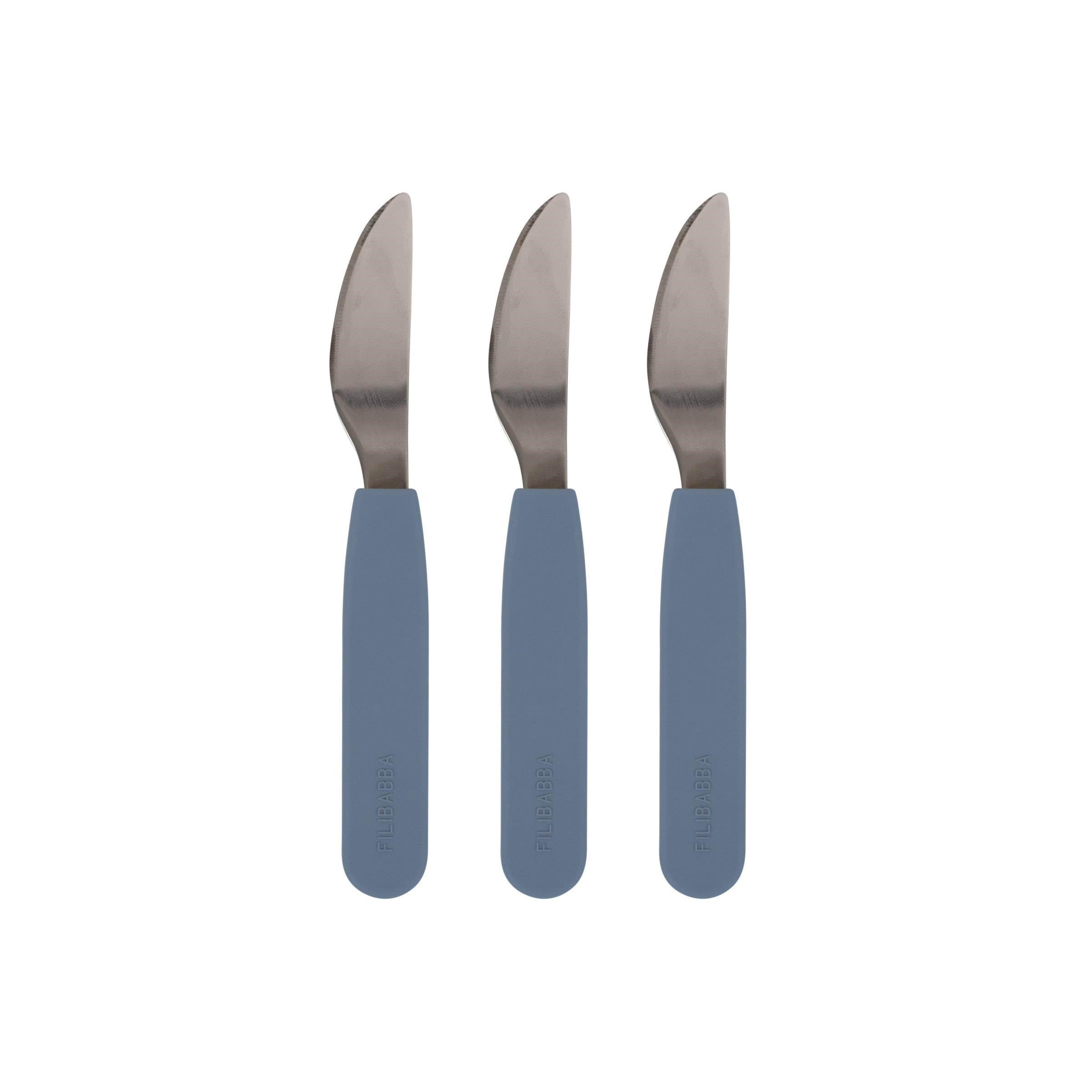 Filibabba Silicone Knife 3-pack - Powder Blue - Babypflege Fi-si018