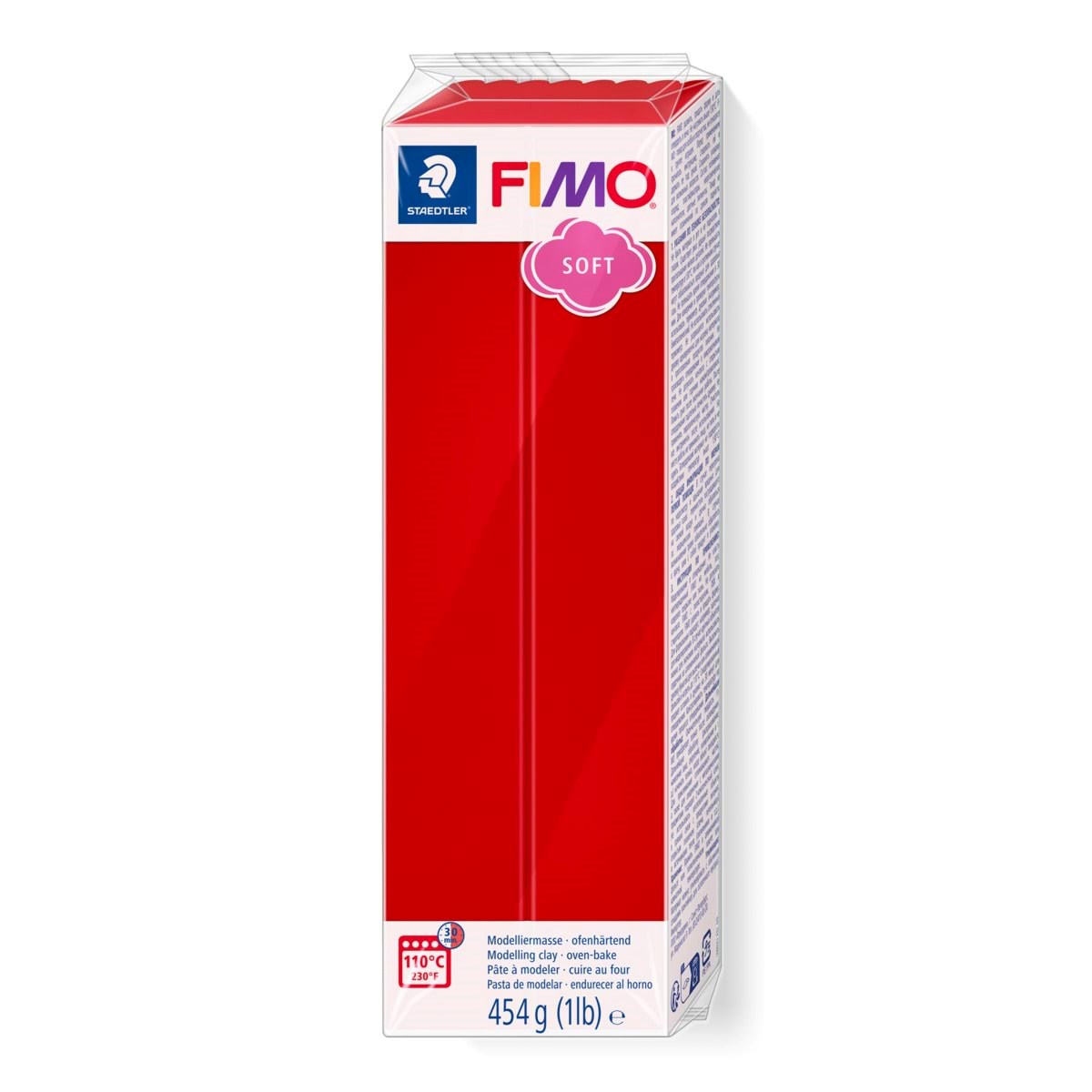 Staedtler Mod. Clay Fimo Soft 454g Xmas Red - Hobby Zubehoer