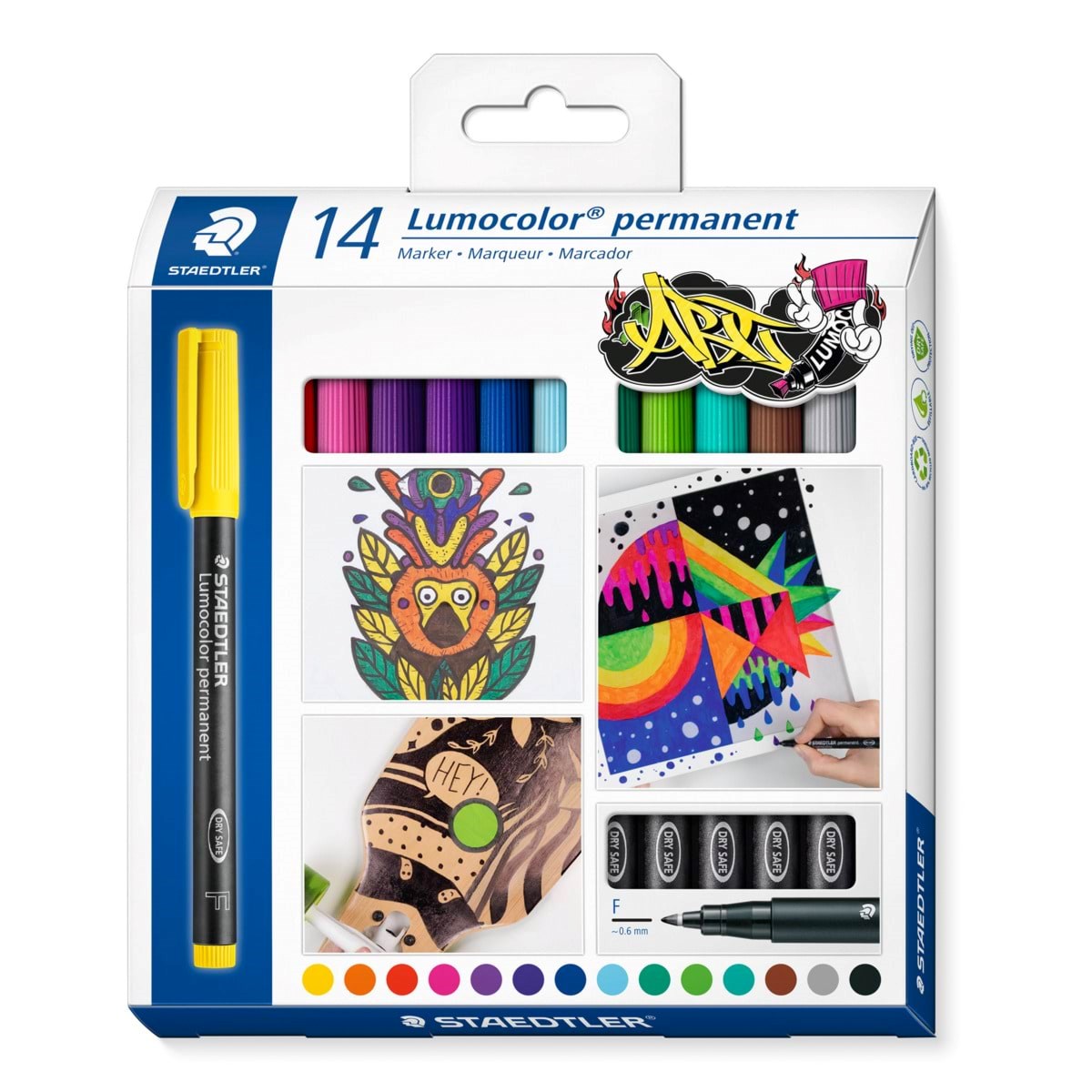 Staedtler Universal Pen Lumocolor F Per 14pcs - Utensilien Zum Schreiben Und Zeichnen