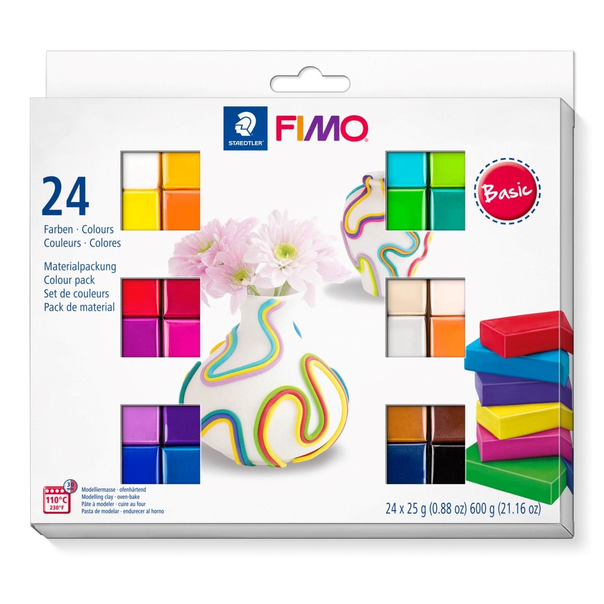 Staedtler Set Mod. Clay Fimo Soft MP Bac - Hobby Zubehoer 8023 C24-1