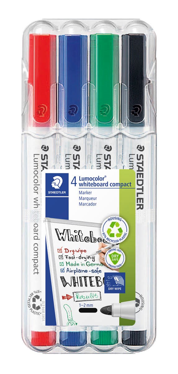 Staedtler Whiteboard Marker Lumo.Com 4pcs Box - Utensilien Zum Schreiben Und Zeichnen 341 Wp4