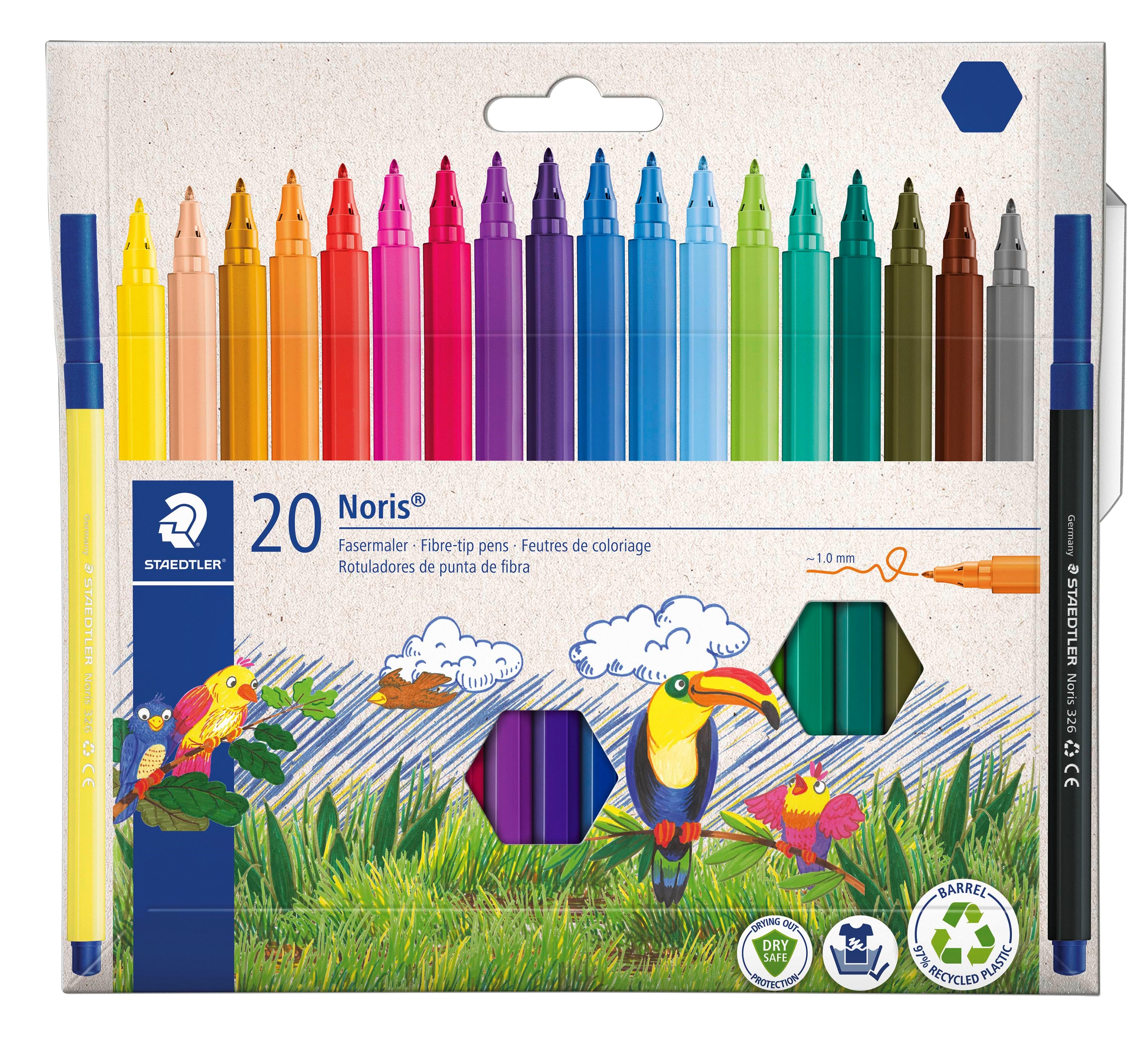 Staedtler Fibre-tip Pens Noris 20pcs Wallet - Utensilien Zum Schreiben Und Zeichnen