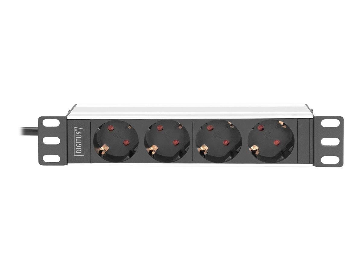 Digitus 4-port - 1U - Aluminum Pdu - Stromkabel Extern