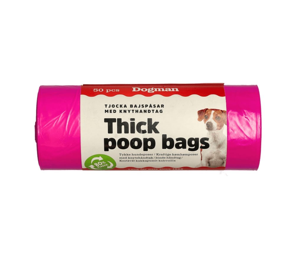 Dogman Dicke Kotbeutel Mit Bindehenkeln Pink (50er-pack) - Hunde