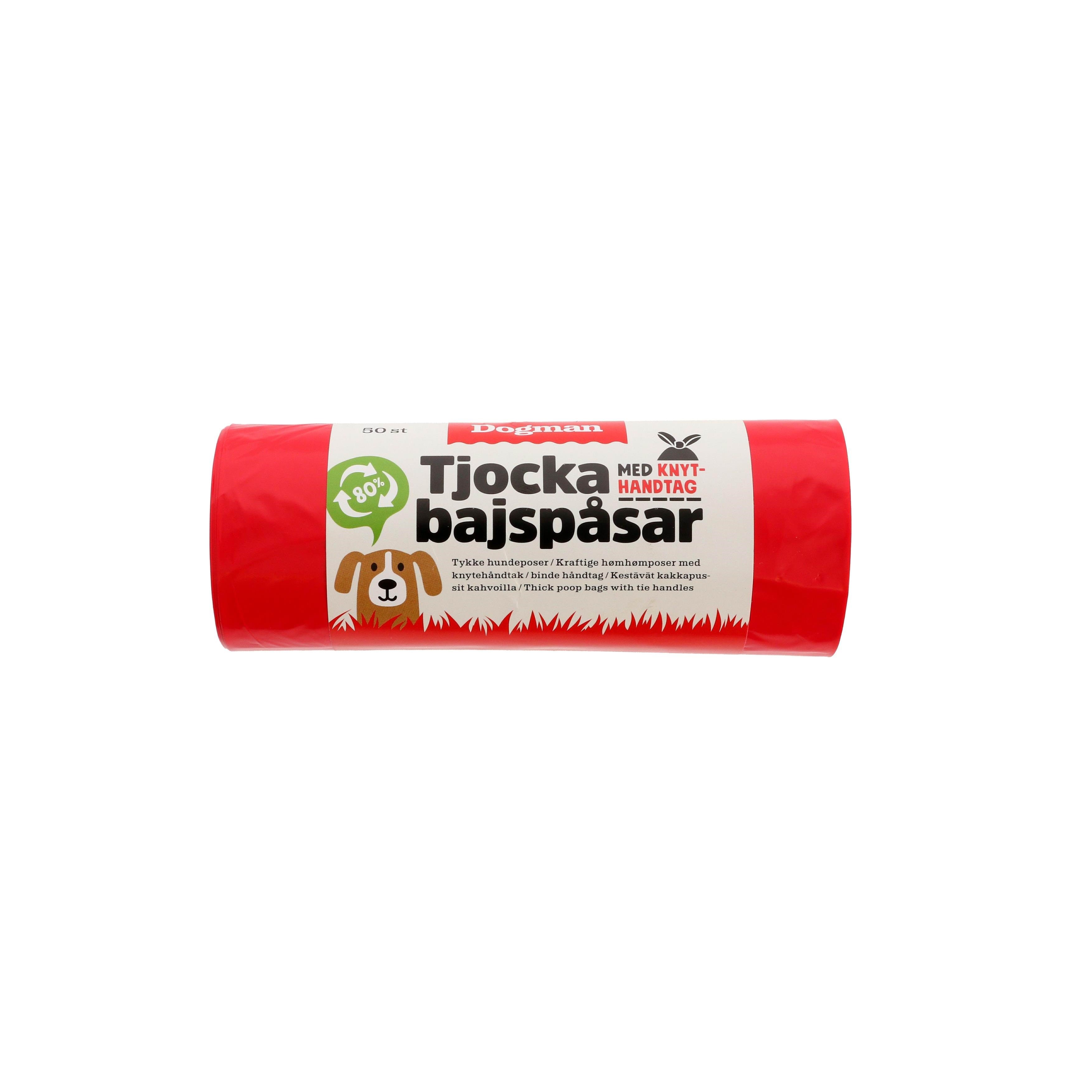 Dogman Dicke Kotbeutel Mit Bindehenkeln Rot (50er-pack) - Hunde