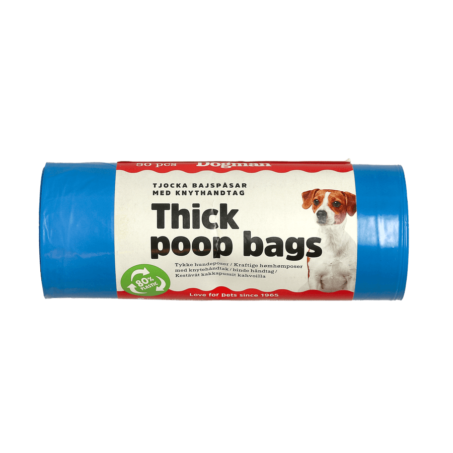 Dogman Dicke Kotbeutel Mit Bindehenkeln Blau (50er-pack) - Hunde 738833