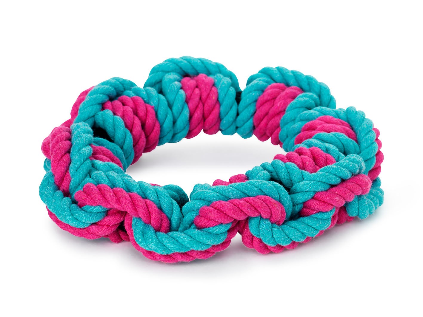 Dogman Hundespielzeug Rosa Seilring 16cm