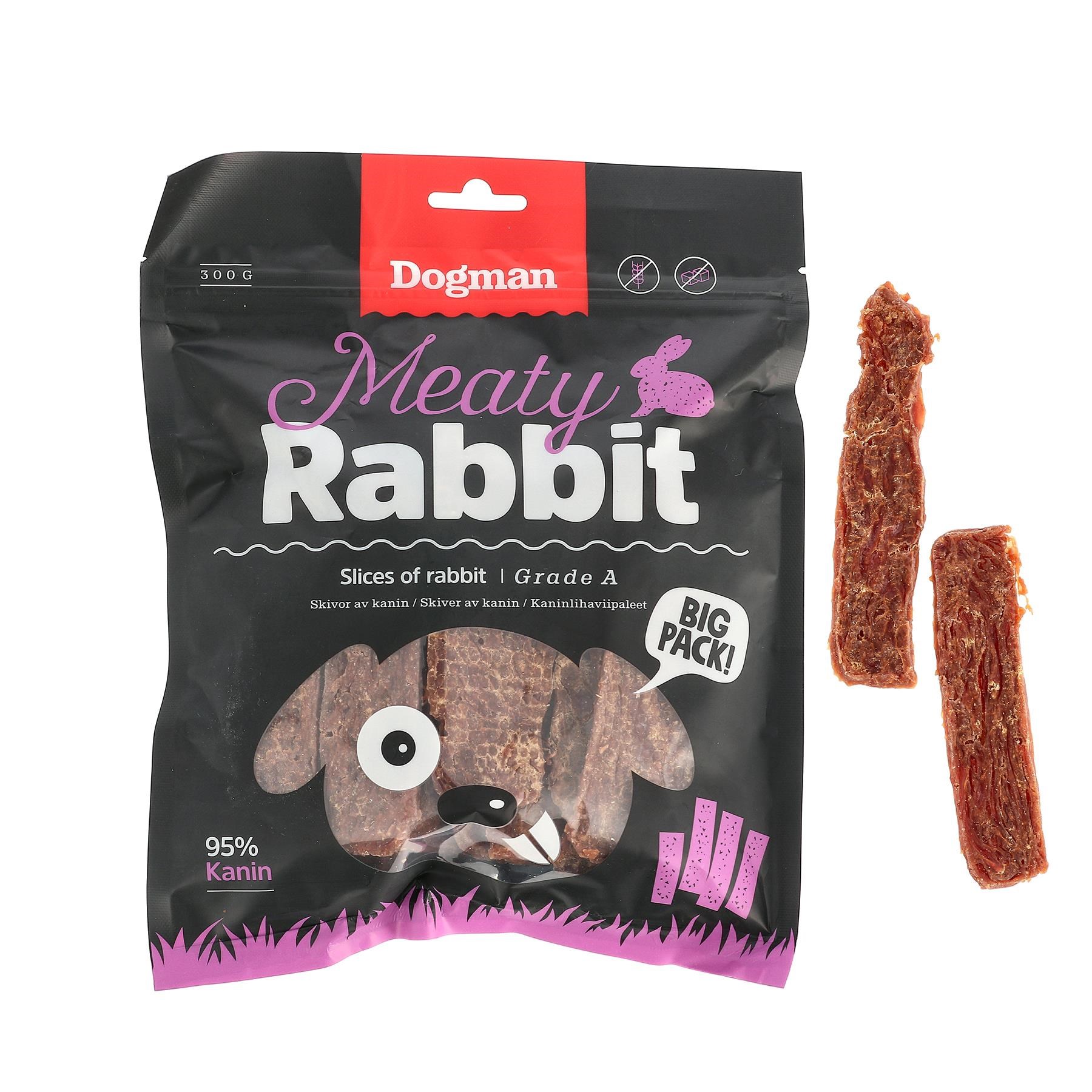 Dogman Meaty Rabbit Slices Grain-free Dog Treats 300g - Hunde 479341