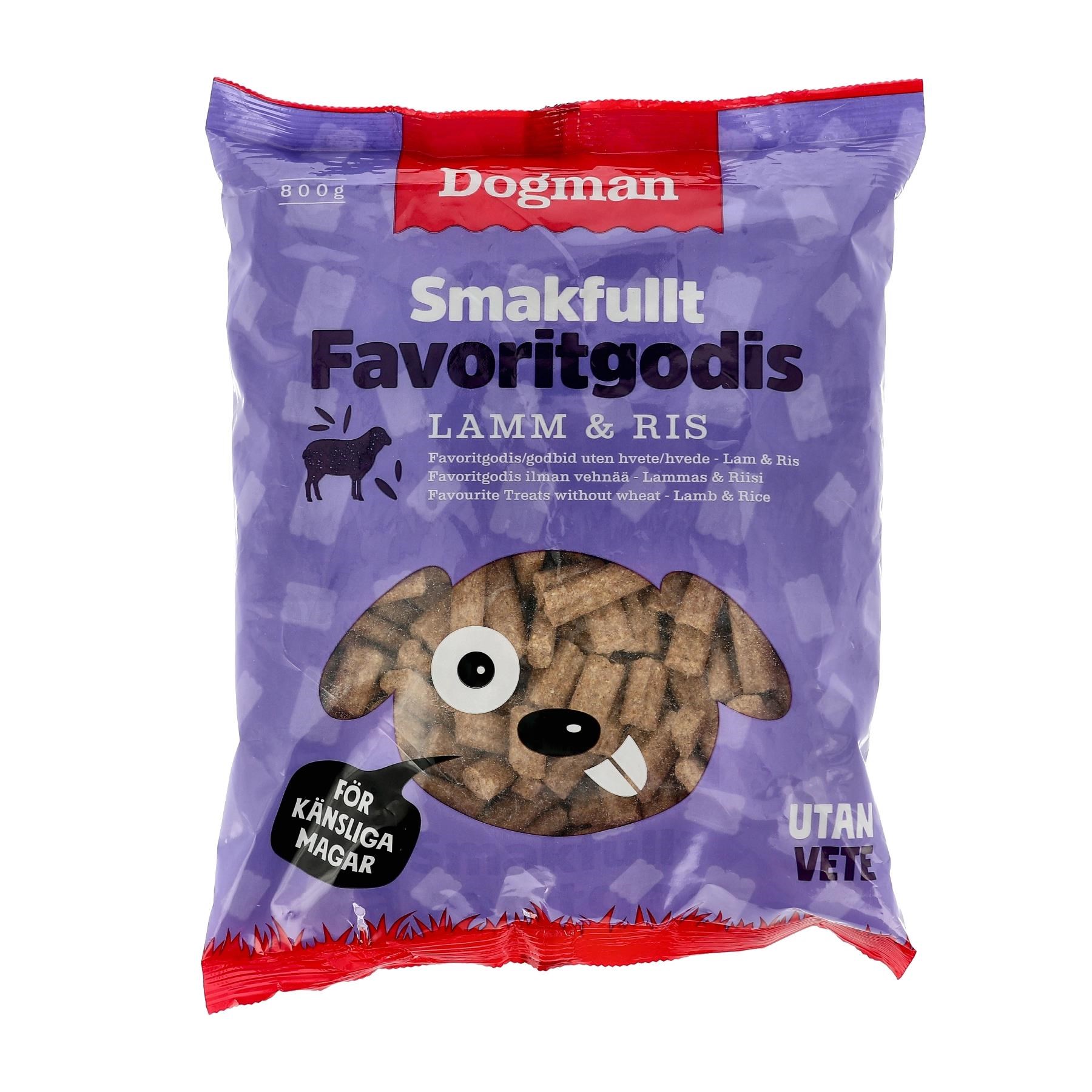 Dogman Hundesnacks Favoritgodis Lamm & Reis 800g 448934