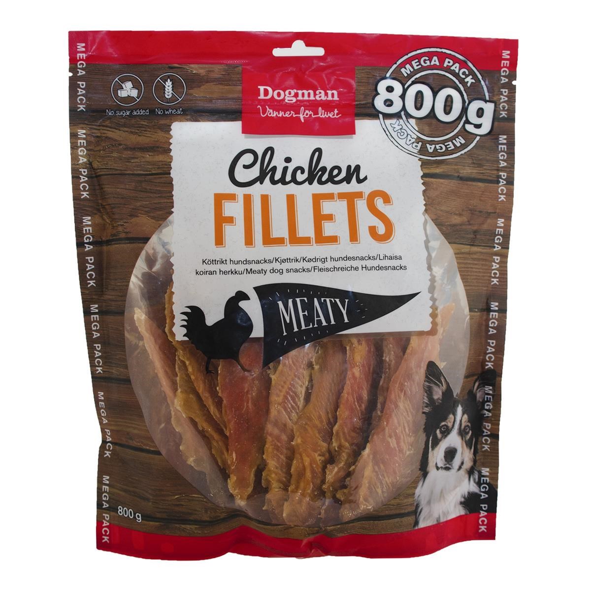 Dogman Meaty Chicken Fillets Dog Treats 800g - Hunde 310435