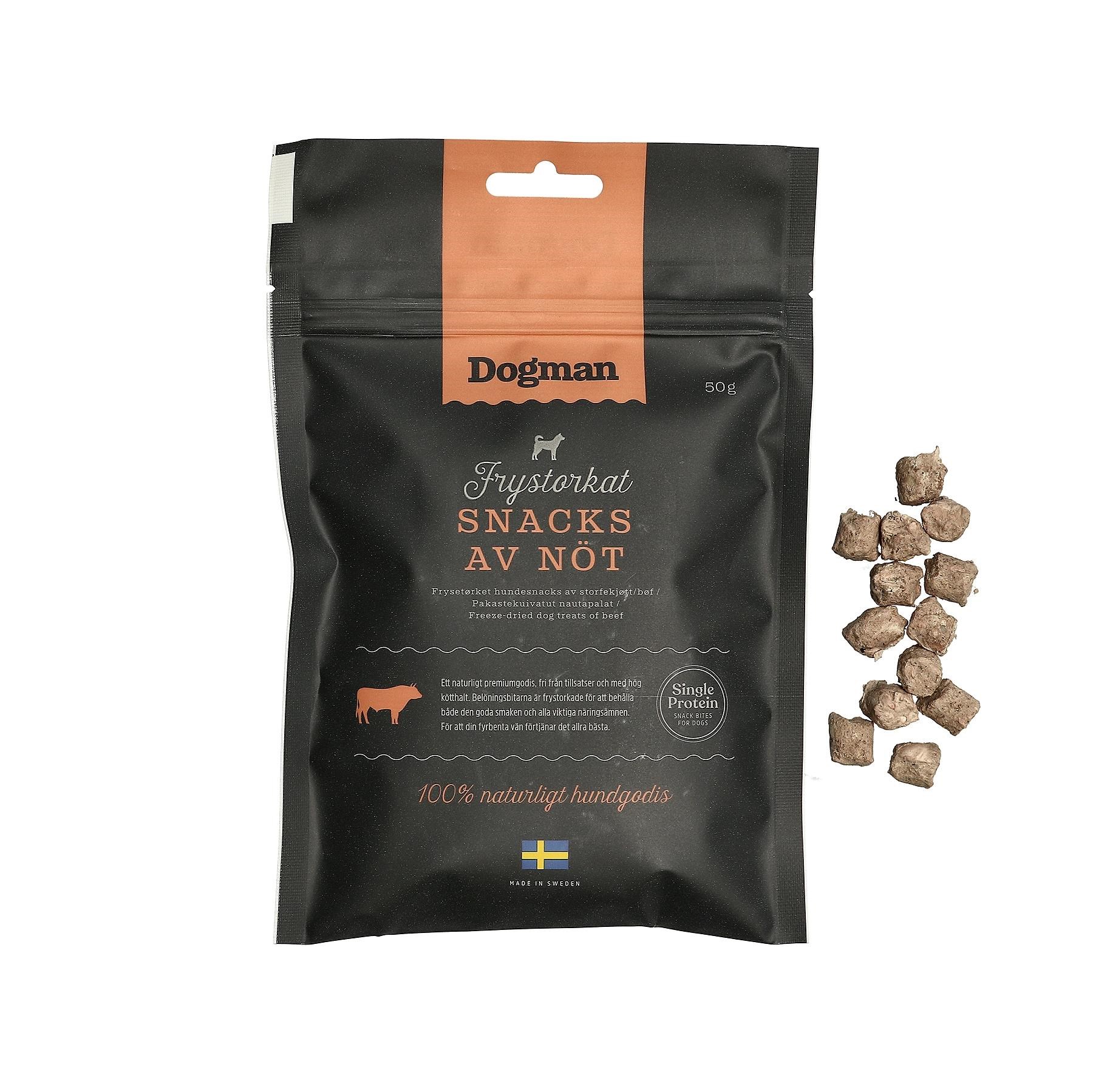 Dogman Hundesnacks Gefriergetrocknete Rinderstücke 50g 480802
