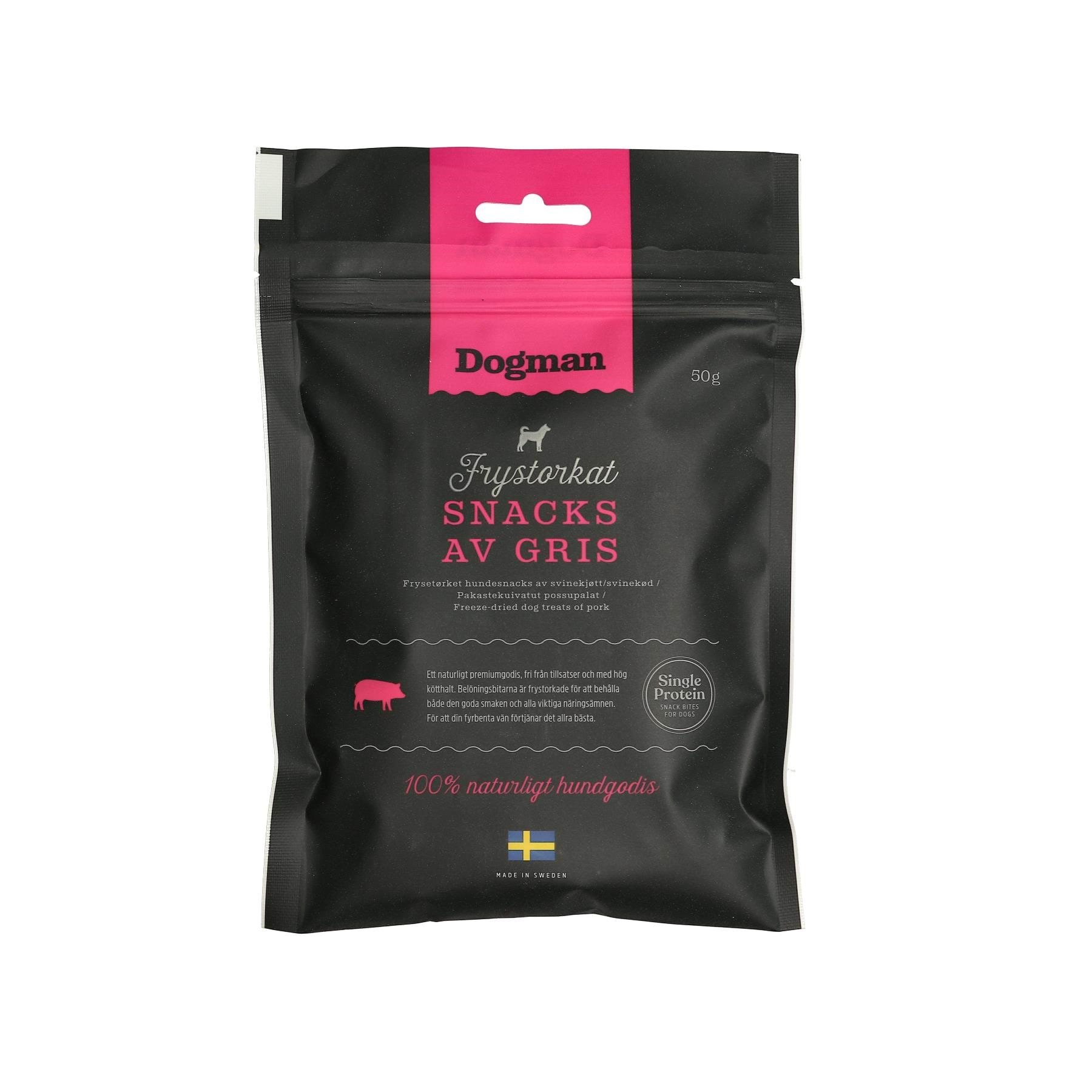 Dogman Hundesnacks Gefriergetrocknete Schweinestücke 50g 480800