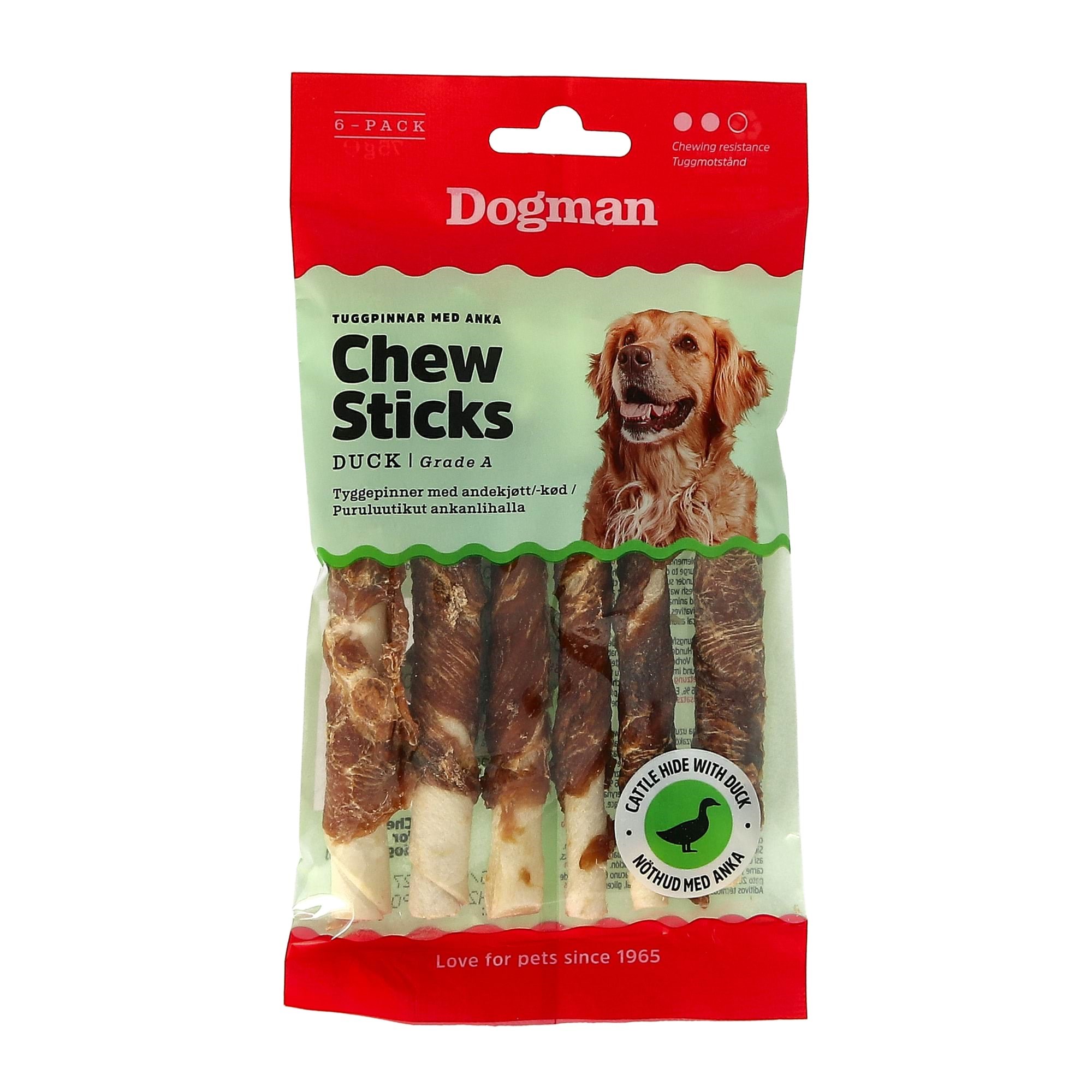 Dogman Kaustangen Umwickelt Mit Ente 12cm (6er-pack) - Hunde