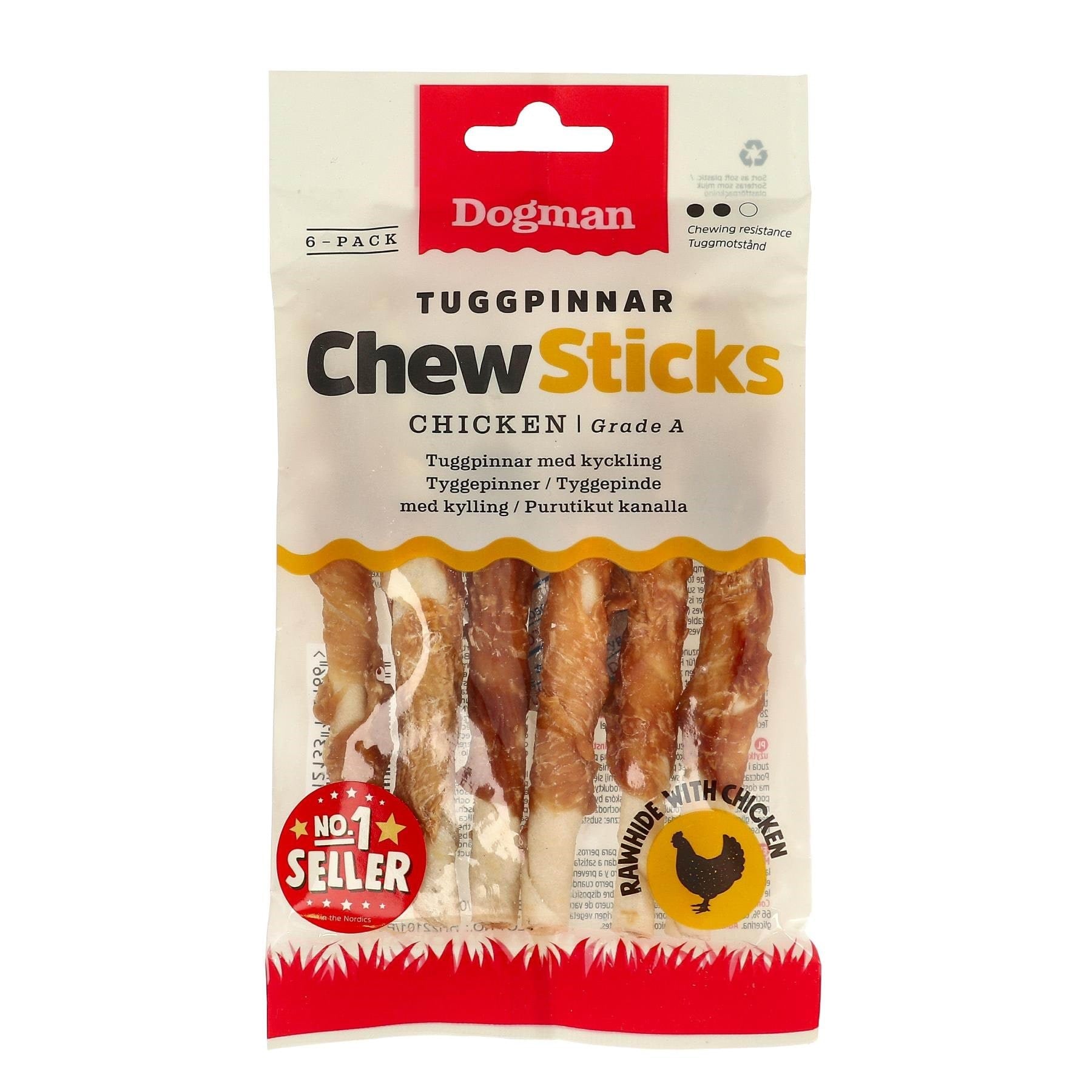 Dogman Chew Sticks With Chicken 6p - Hunde
