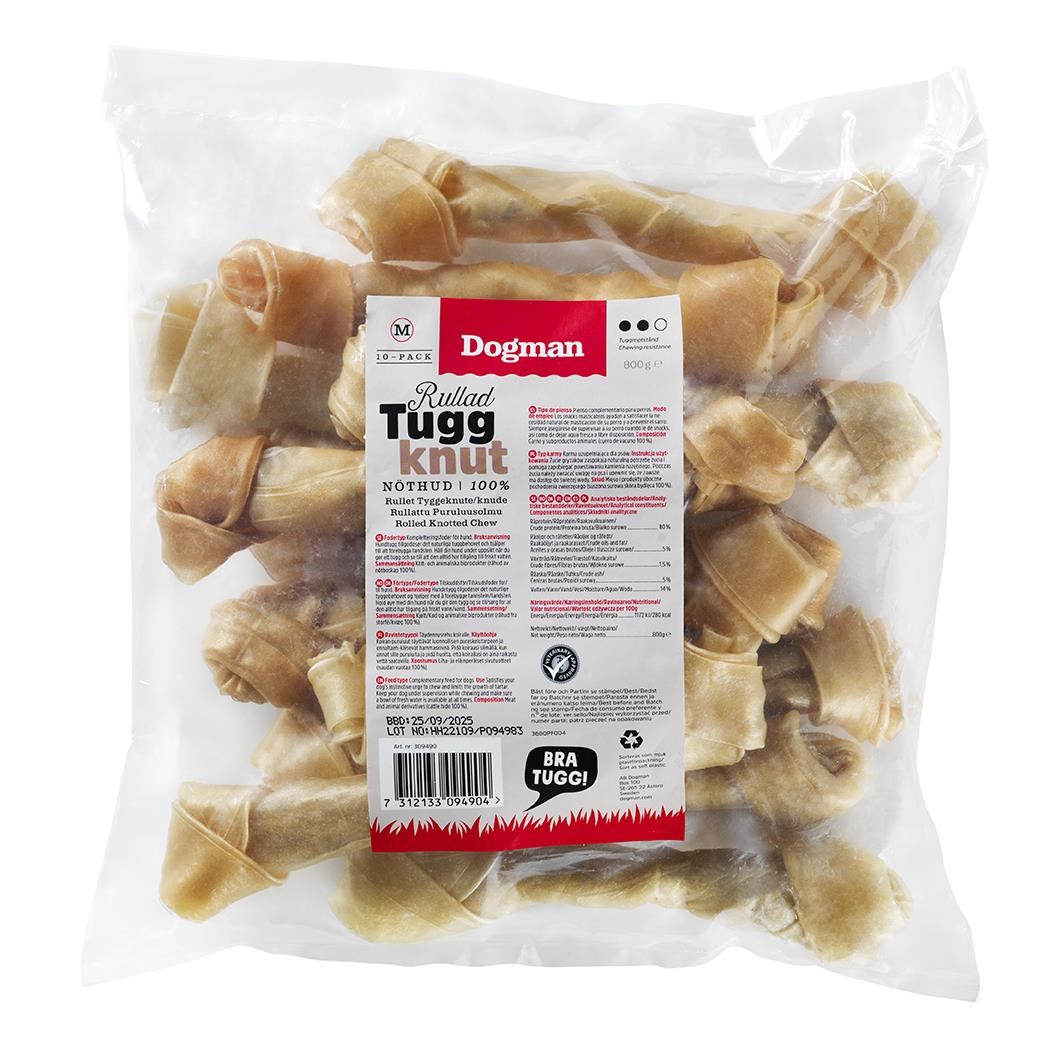 Dogman Kauknochen Mit Knoten (10x 20cm) 800g - Hunde