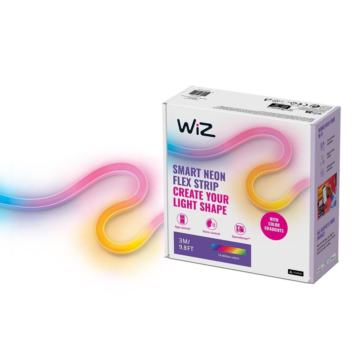 Wiz Neon Flex Lightstrip 3 m - 24 W - Rgb - Weiß - Smart Home