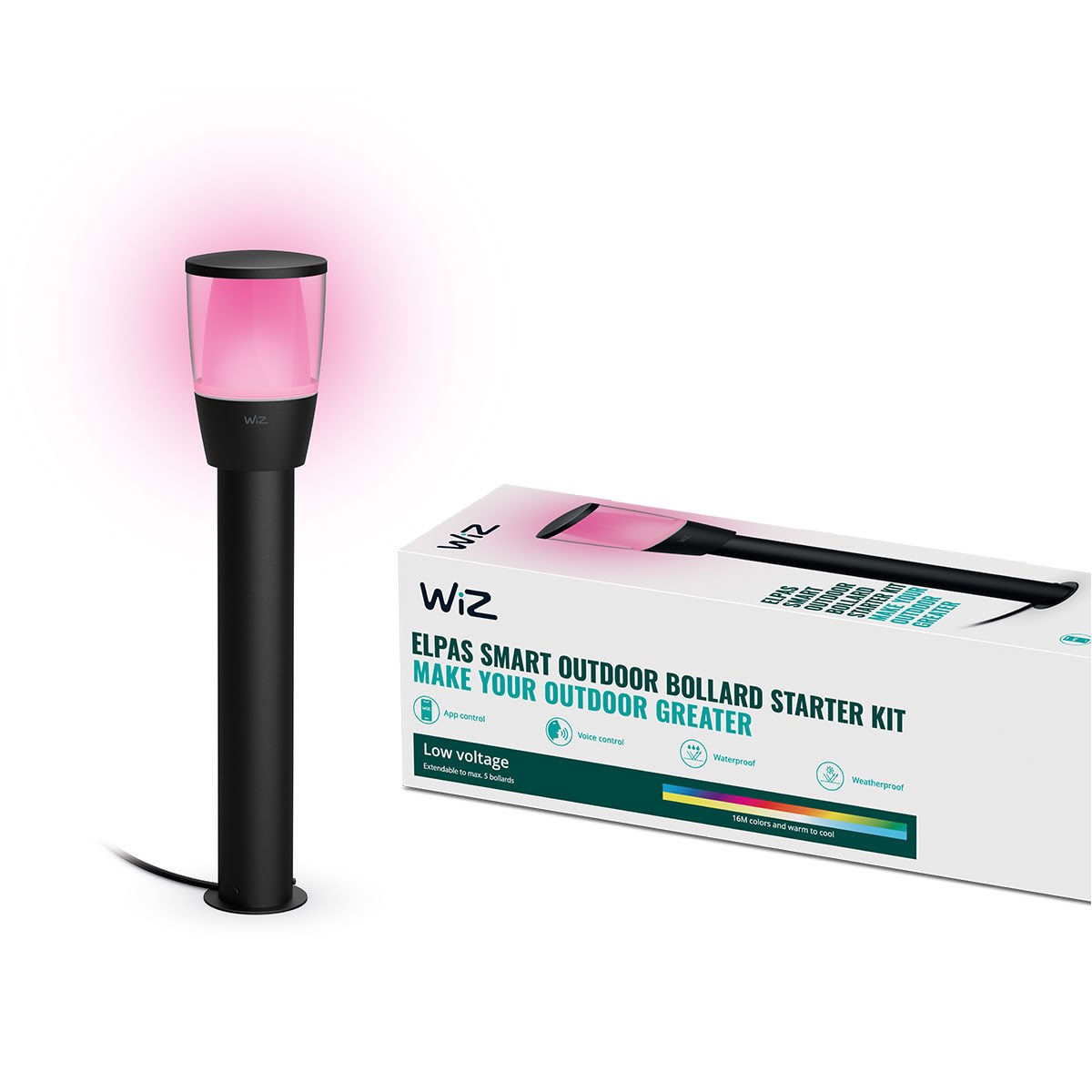 Wiz Smart Outdoor Elpas Bollard Starter Kit - Smart Home 929003264701