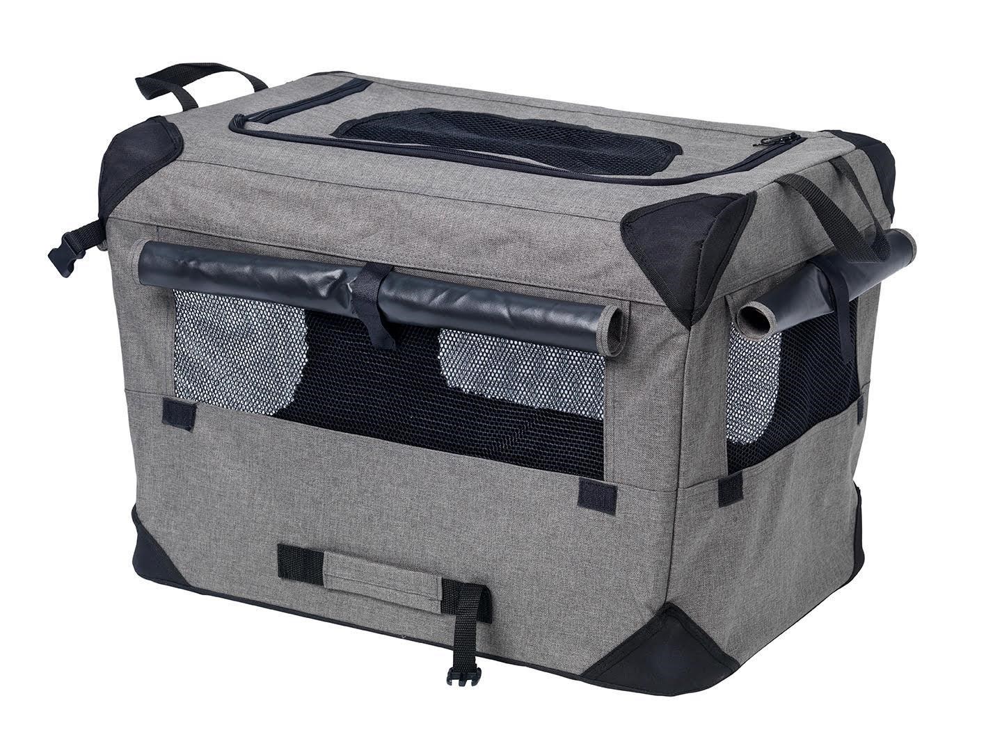 Dogman Milou Canvas Crate Grey Large 70x52x52cm - Hunde
