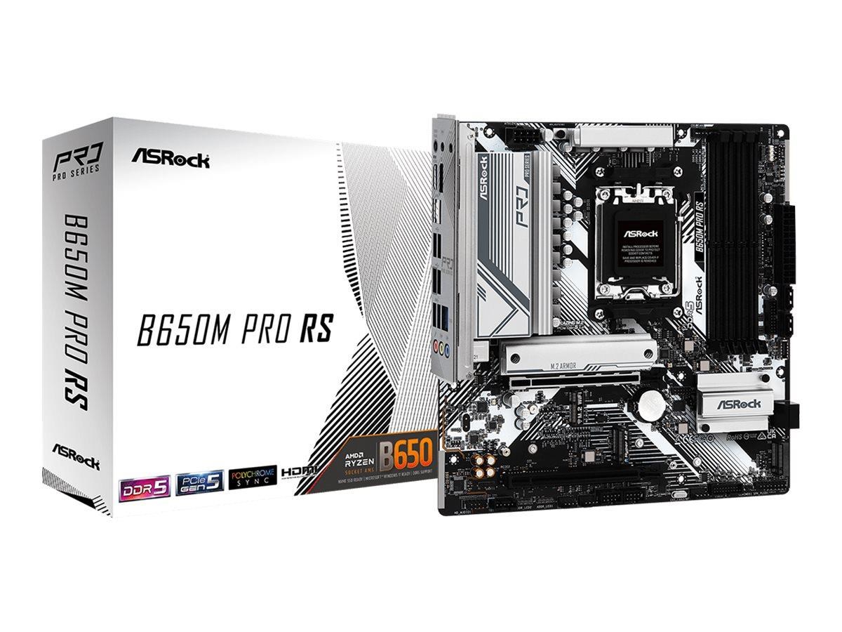 Asrock B650m Pro RS Mainboard - Amd B650 - Amd Am5 - Ddr5 Ram - Micro-atx 90-mxblp0-a0uayz