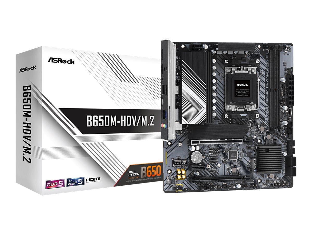 Asrock B650m-hdv/m.2 Mainboard - Amd B650 - Amd Am5 - Ddr5 Ram - Micro-atx 90-mxbla0-a0uayz