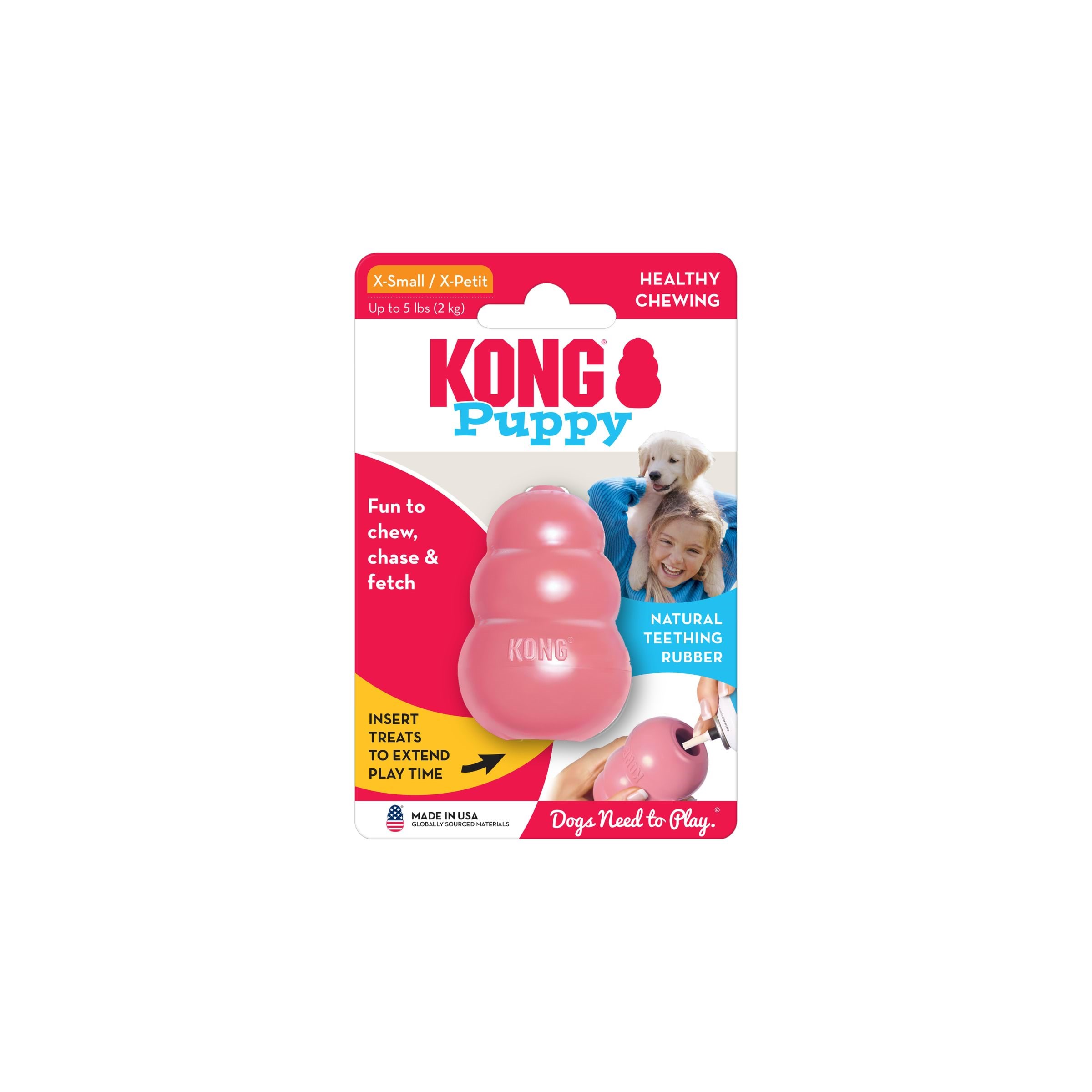 Kong Dog Toy Kong Puppy Xsmall Assorted Colors (1-pack) - Hunde