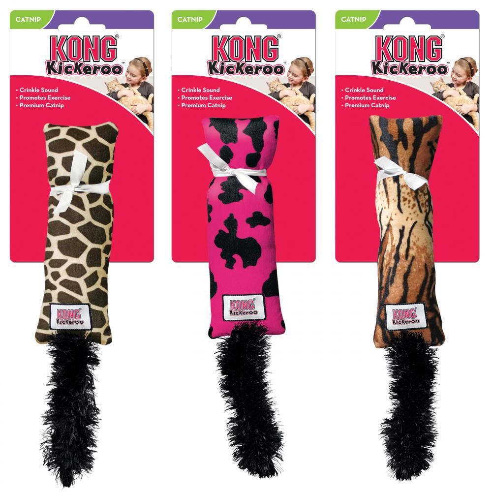 Kong Cat Toy Kickeroo Safari Catnip Assorted Colors 29cm - Katzen