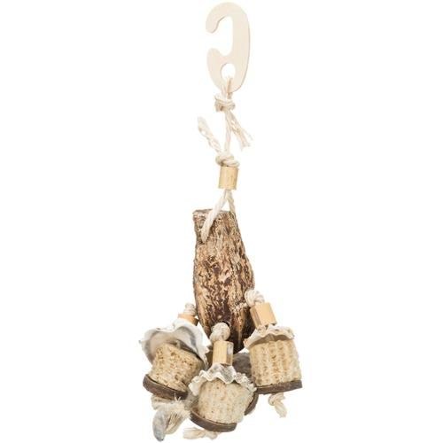 Trixie Toy Mahogany Pod/sea Shells 26 cm - Vogelspielzeug