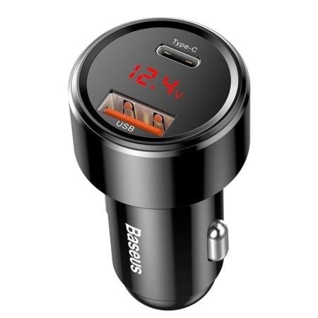 Baseus Magic Car Charger Usb + Usb-c QC 4.0 PD 45w (Black) - Handys Anderes Zubehoer