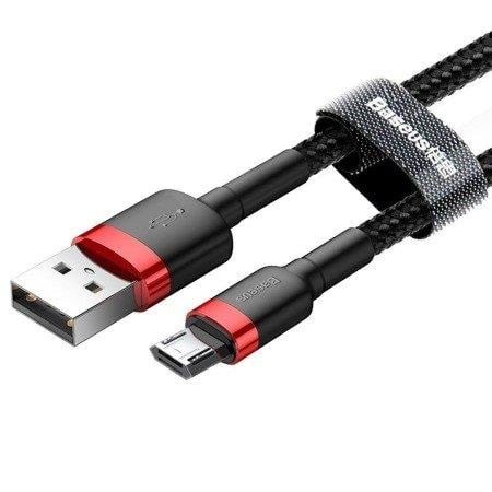 Baseus Cafule Micro Usb Cable 2A 3m (Black+Red) - Usb Kabel Schwarz Camklf-h91