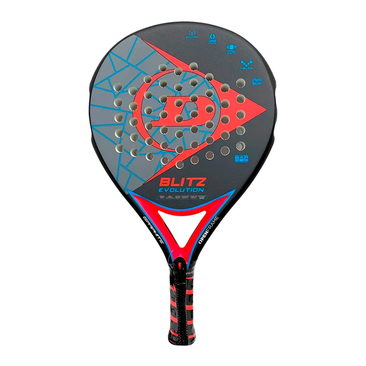 Dunlop Blitz Evolution Red HL Padelbat - Sport Fitness