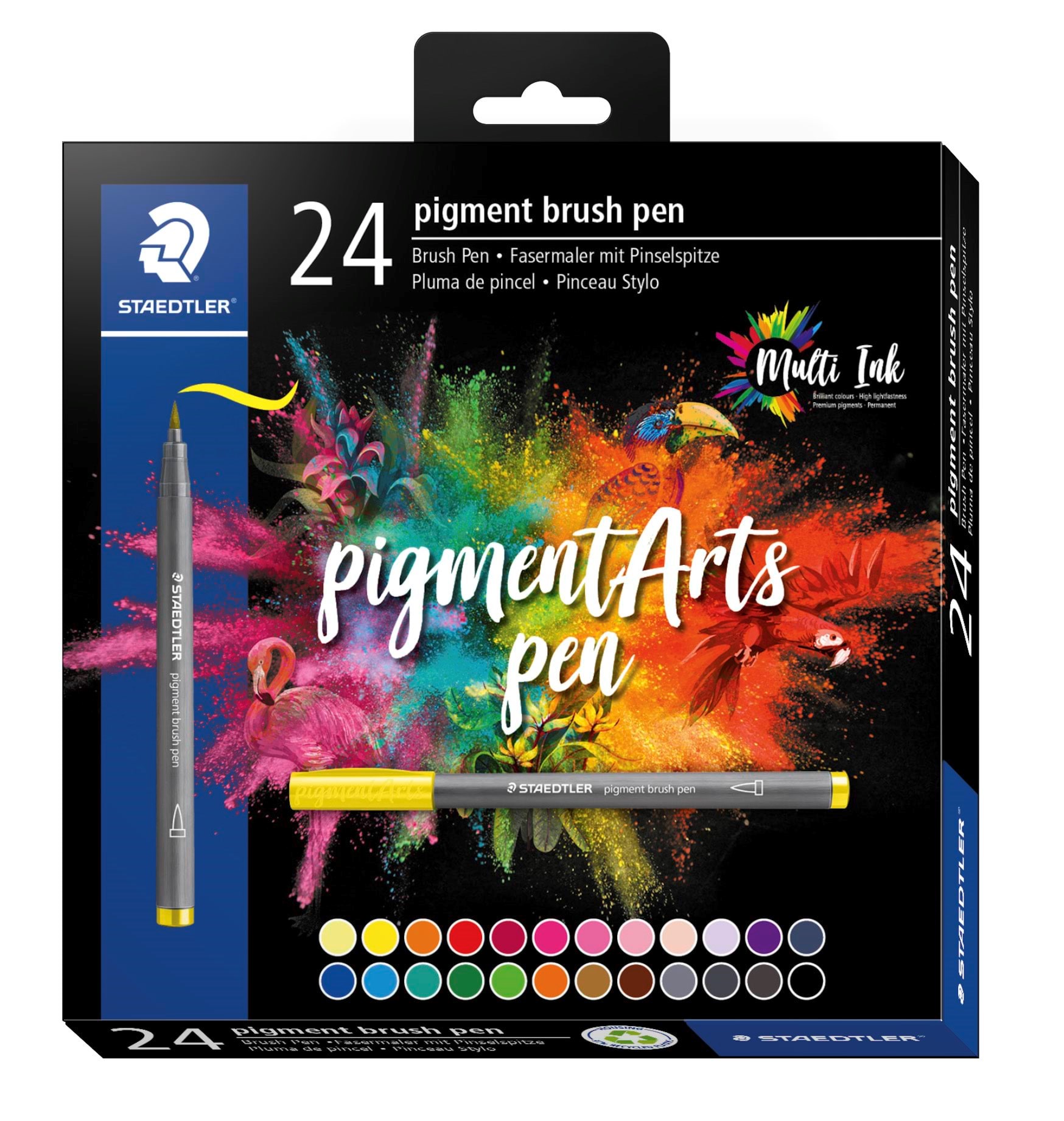 Staedtler Pigment Brush 371 24 Pcs. Cardboard Box - Utensilien Zum Schreiben Und Zeichnen