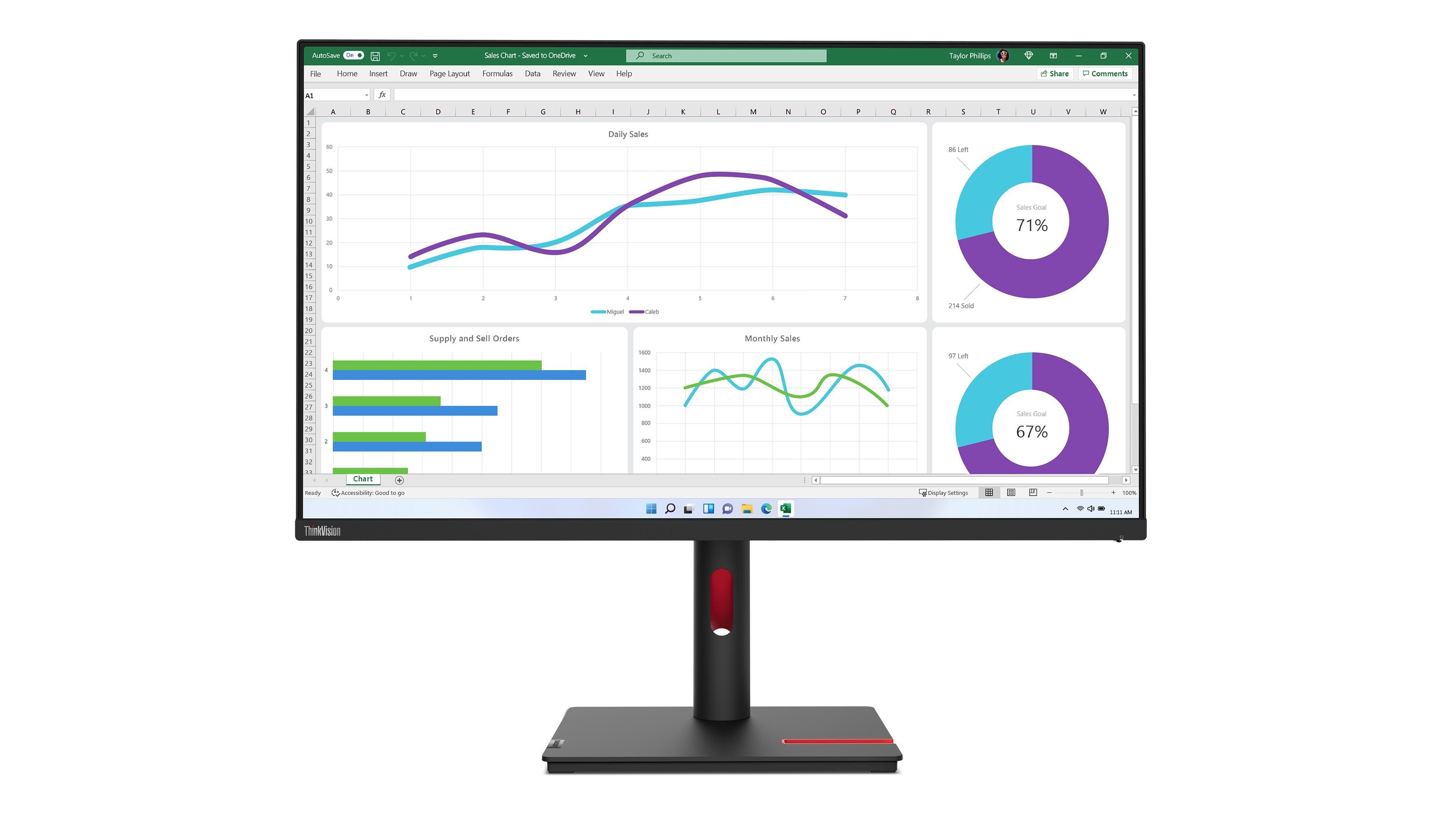 31.5" Lenovo Thinkvision T32h-30 - 2560x1440 (Qhd) - 60hz - Ips - 90w Usb-c - Bildschirm Black 63d3gat1eu