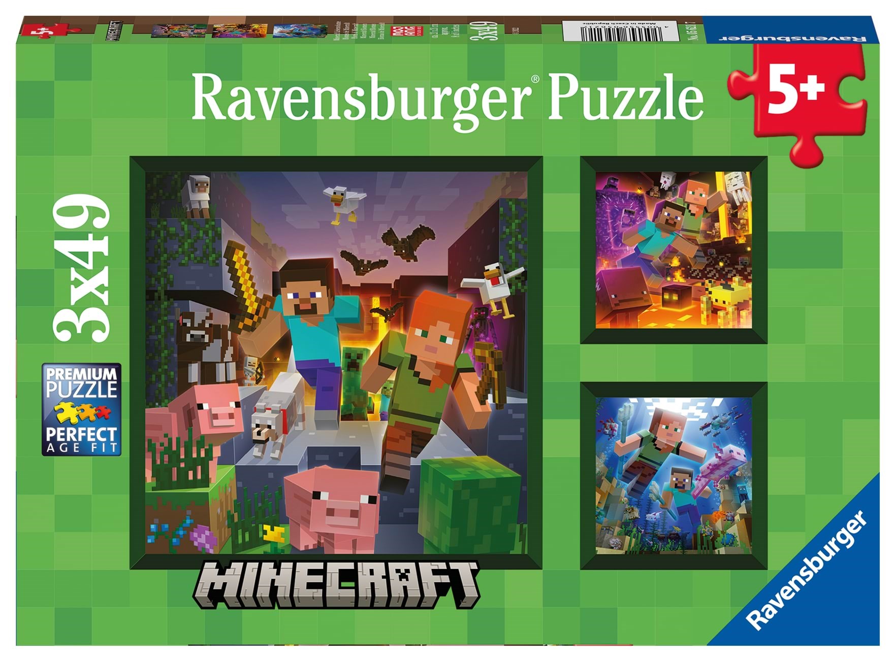 Ravensburger Minecraft Biomes 3x49p - Puzzle 10105621