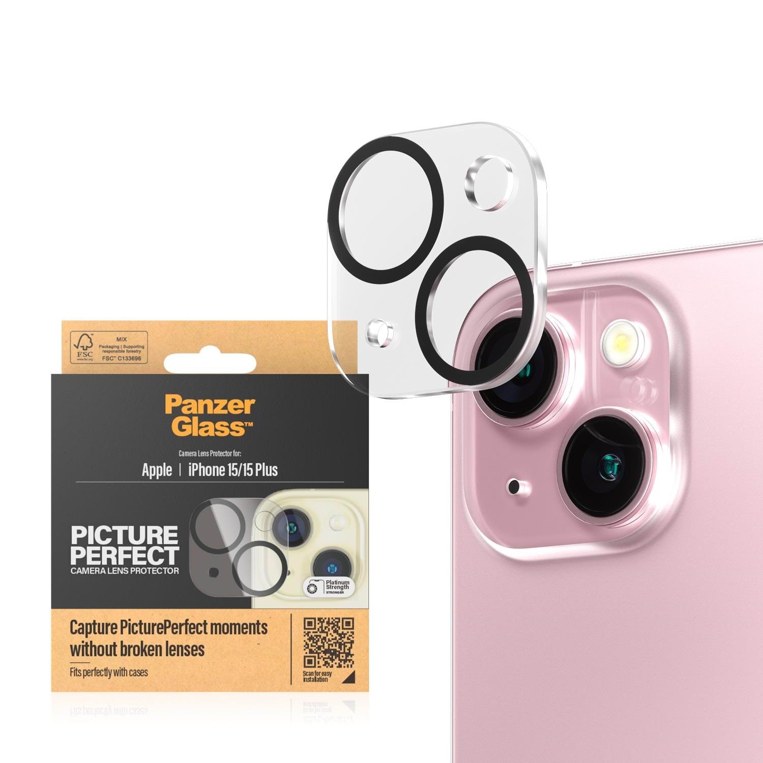 Panzerglass Pictureperfect Camera Lens Protector Iphone 15 | 15 Plus - Handys Schutzfolie Panzer1136
