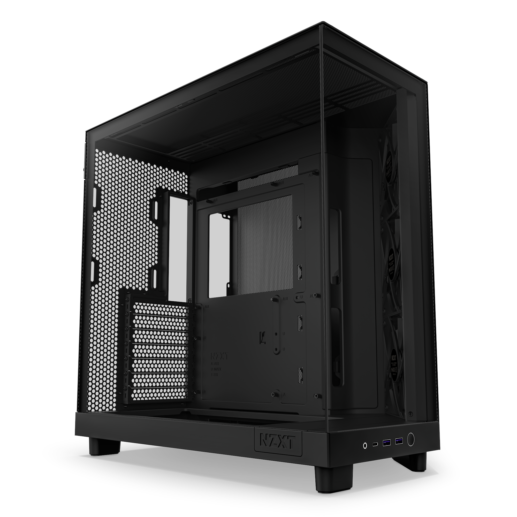 Nzxt H6 Flow Compact Dual Chamber - Matte Black - Gehäuse - Miditower - Schwarz - Gehaeuse Cc-h61fb-01