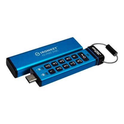 Kingston Ironkey 200c - 32gb - Usb-stick - Usb Stick Blau Ikkp200c/32gb