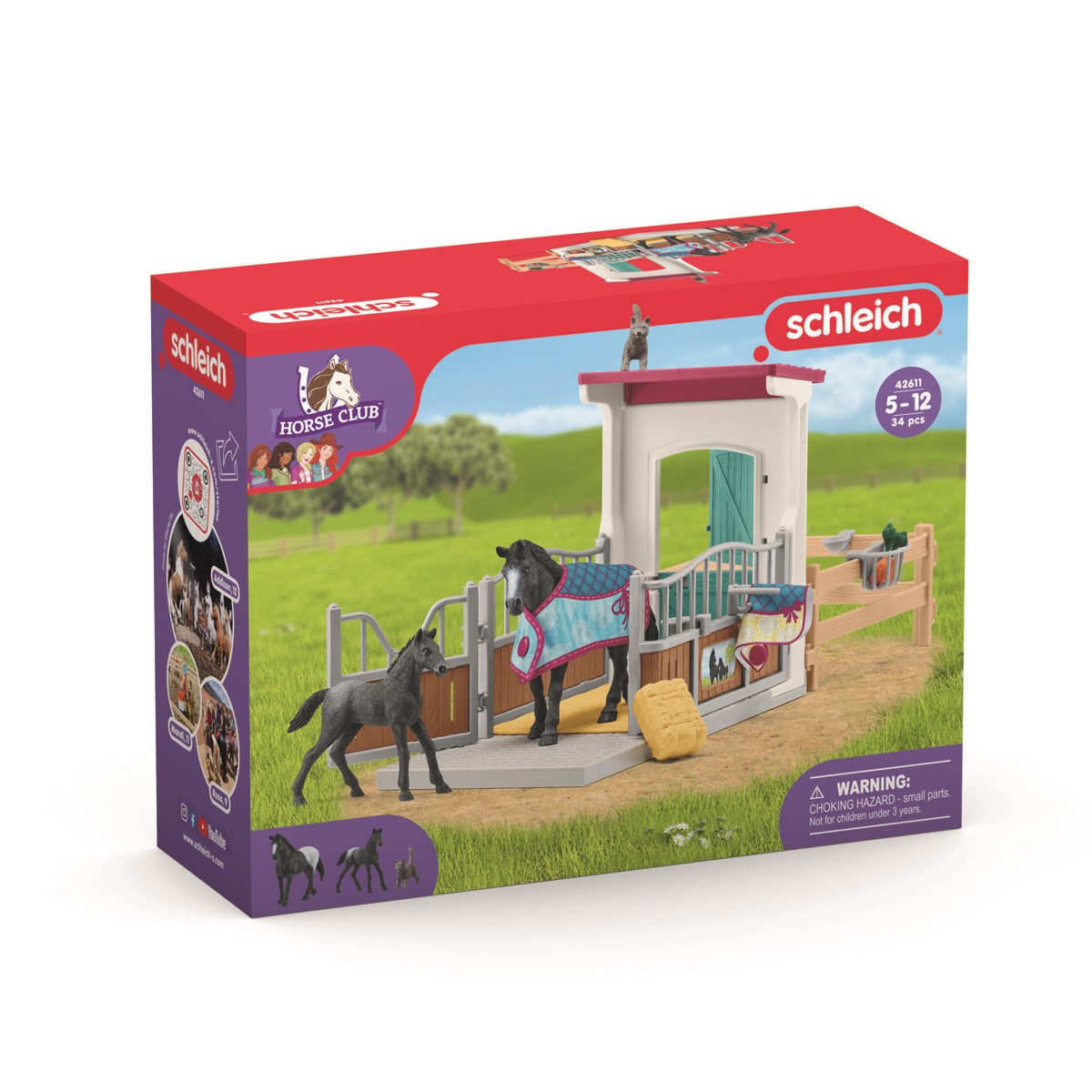 Schleich Pferdebox Mit Stute Und Fohlen 42611