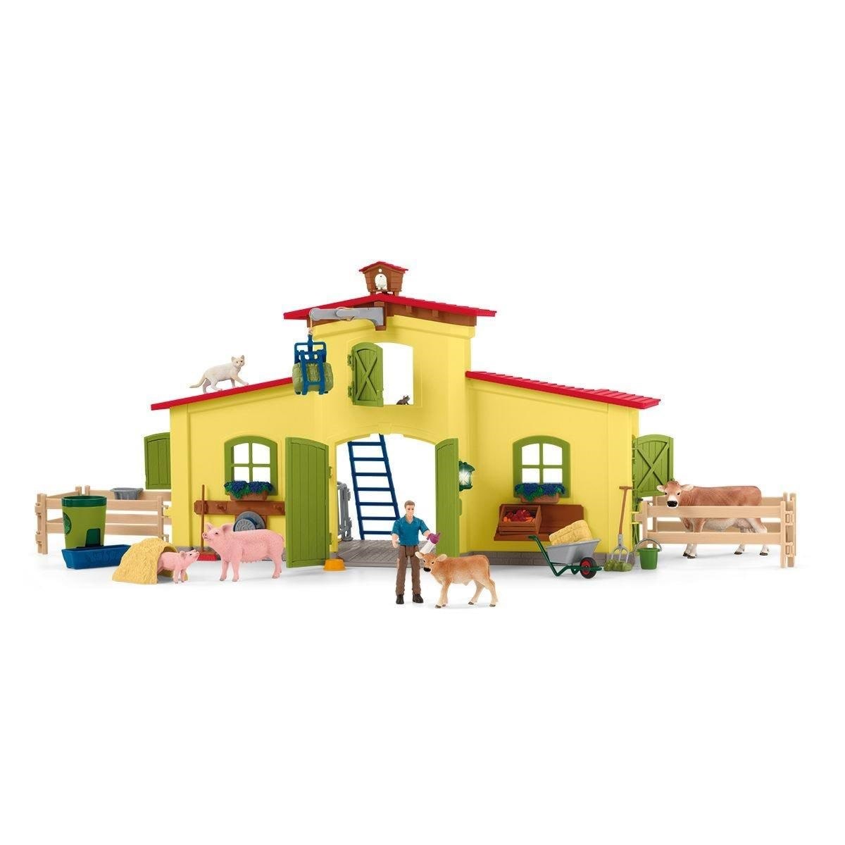 Schleich Große Farm Mit Tieren Und Zubehör 42605