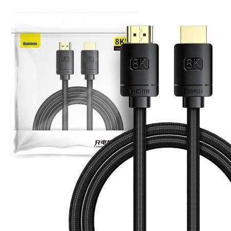 Baseus High Definition Series Hdmi 2.1 Cable 8K 60hz 3D Hdr 48gbps 2m (Black) - Display Kabel Cakgq-k01