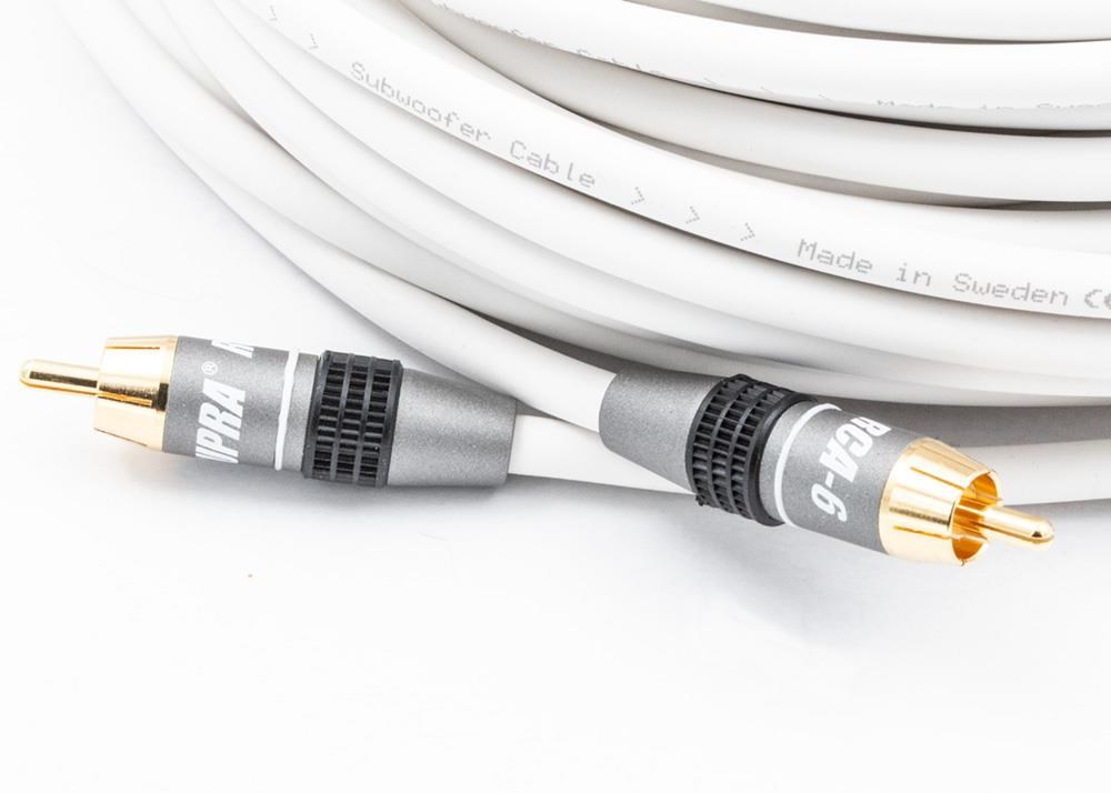 Supra Sublink - Rca-subwooferkabel - 2m - Weiß - Audio Kabel