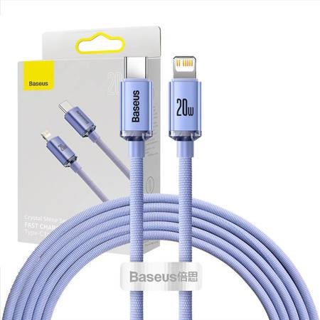 Baseus Crystal Cable Usb-c to Lightning 20w PD 2m (Violet) - Usb Kabel Lila Cajy000305