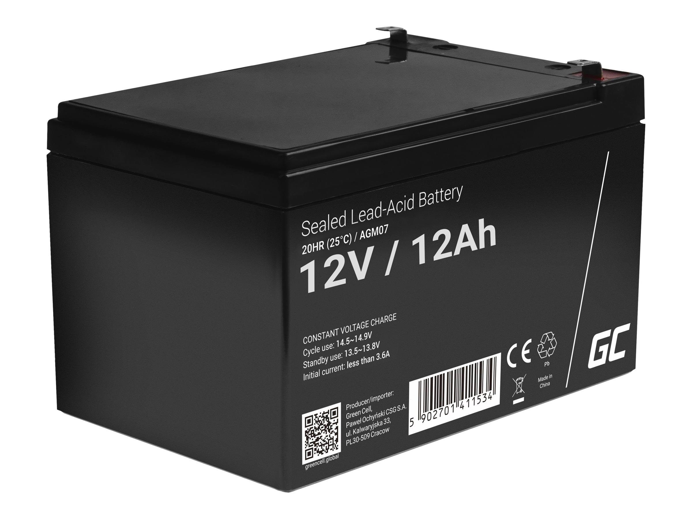 Green Cell Agm07 Agm 12v/12ah Gel Deep Cycle - Usvs