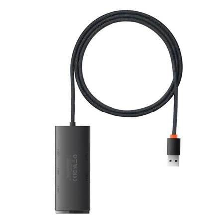 Baseus Hub 4in1 Lite Series Usb to 4x Usb 3.0 1m (Black) Usb-hubs - Usb 3.0 - 4 - Schwarz - Usb Hubs