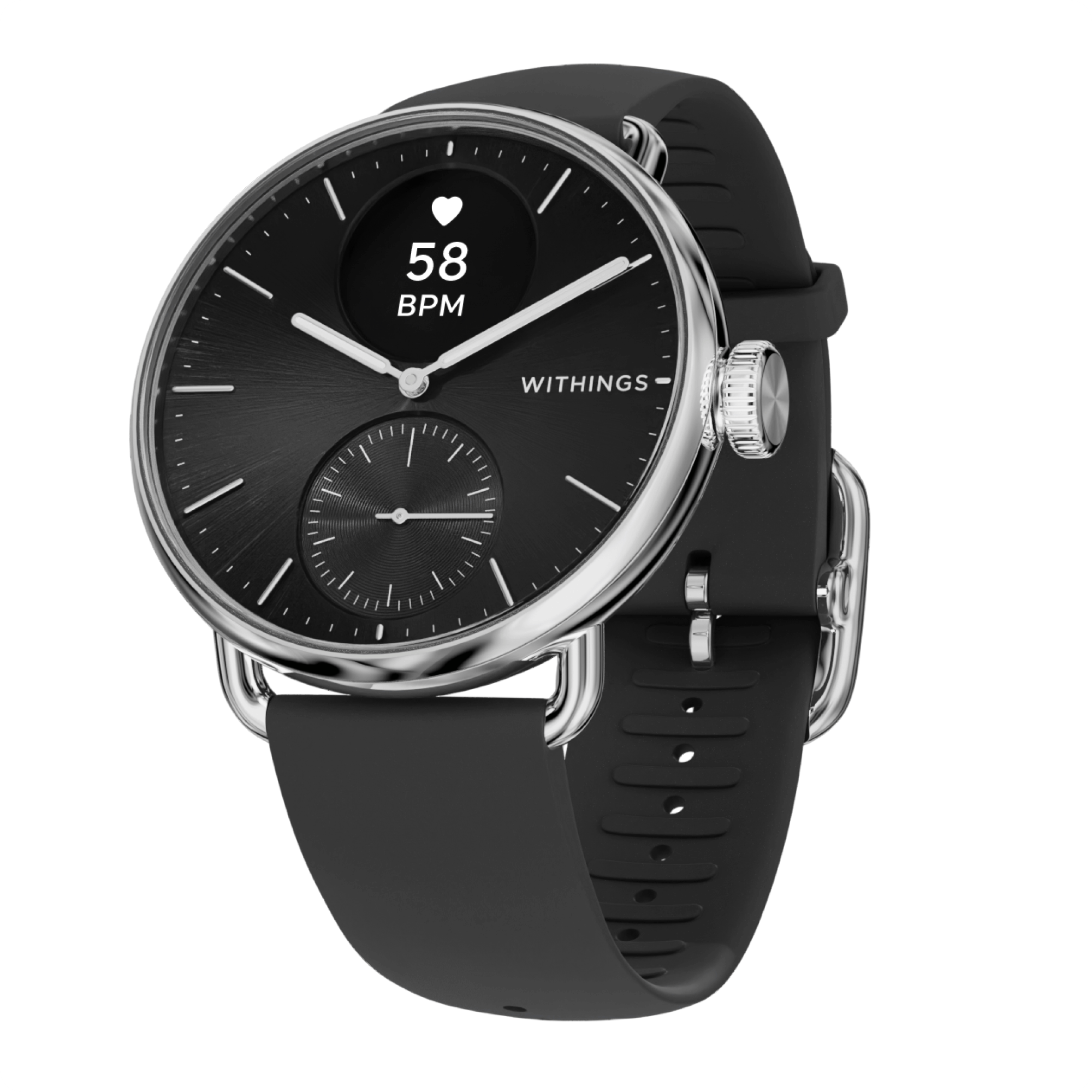 Withings Scanwatch 2 - 38mm - Schwarz - Smartwatches Pulsuhren Sportuhren Schrittzaehler