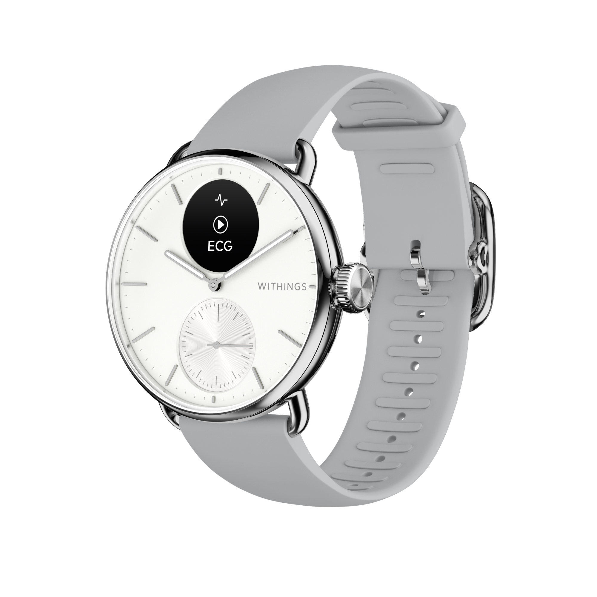 Withings Scanwatch 2 - 38mm - Weiss - Smartwatches Pulsuhren Sportuhren Schrittzaehler
